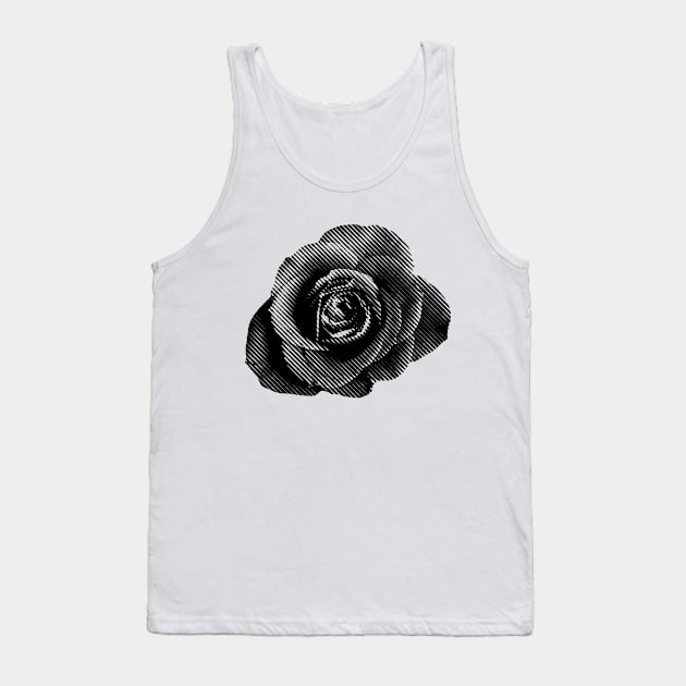 Flower Power Black Tank Top by NorthOfLongIsland